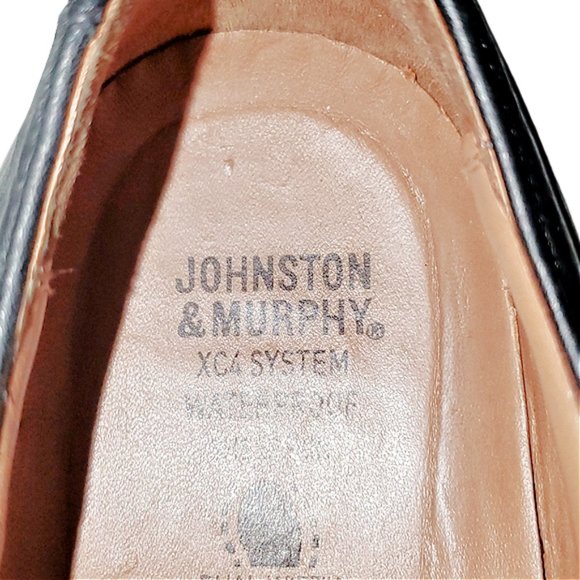 Johnson & Murphy Black Leather Oxfords